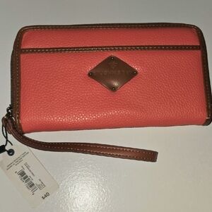St. John's Bay Pink and Brown Wristlet